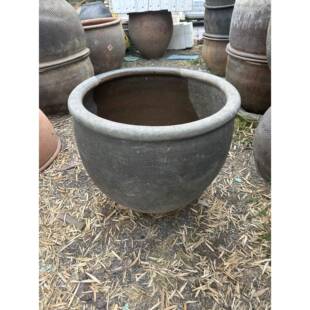 高档包花邮老北京土鱼缸泥盆瓦盆养金鱼荷睡莲老大陶水缸无釉客厅