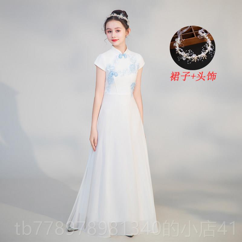 高档童礼服高端儿中国风女童服弹古筝演出服合唱比赛民乐演奏艺考图片
