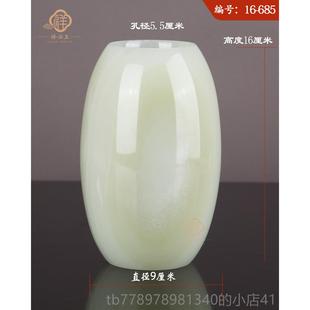 高档天国然玉石笔筒办公室桌面老师用覆古中风书摆房书国画 画法