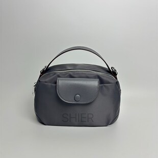 新款配皮多口袋隔层休闲多用途手提单肩斜挎枕头包便当小方包女士
