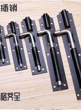 黑色铁插销老式木门门栓喷漆铁皮门闩门窗防盗插销门窗多规格