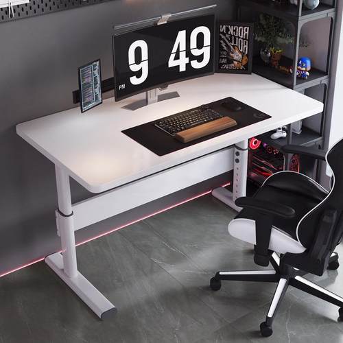 批可升降桌电脑桌台式电竞桌书桌学生家用学习桌简约办公桌子工作