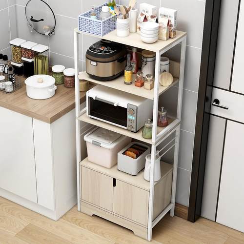 厨房置物架落地多层架厨具收纳架家用碗柜烤箱微波炉架子