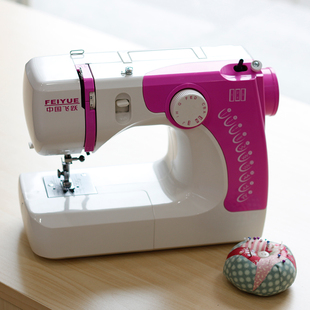 新款! 飞跃feiyue缝纫机FY180家用电动多功能衣车吃厚锁边扣眼