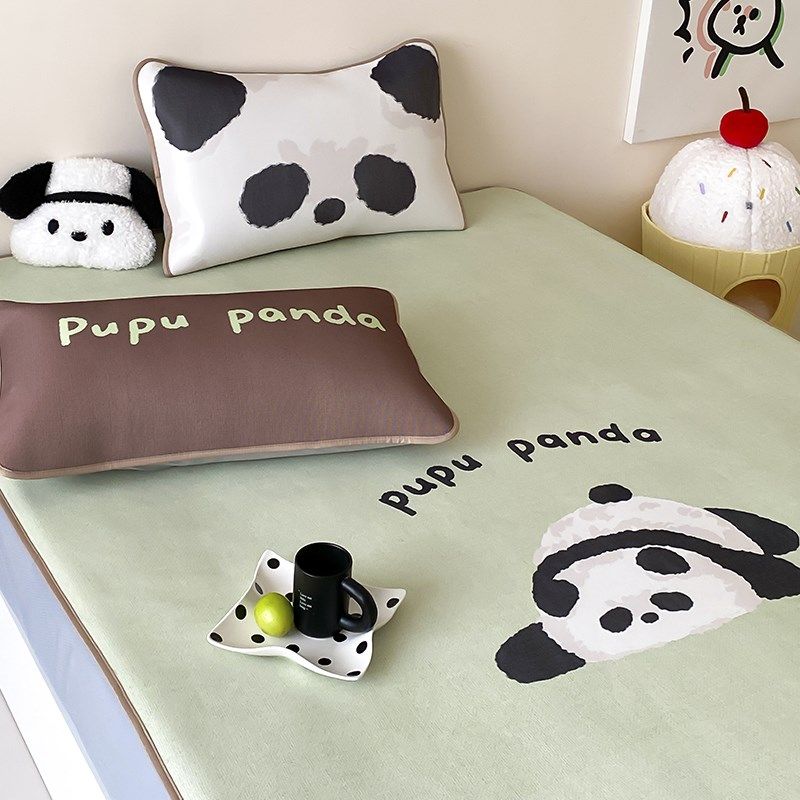 加厚冰藤席三件套可爱儿童卡通家用1.5/1.8m可水洗空调软凉席子夏,床上用品,冰丝席,淘宝优惠券,粉丝福利购,淘宝优惠卷