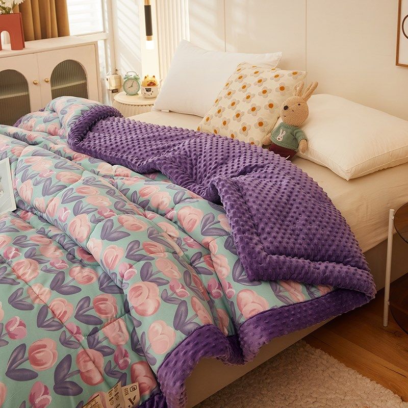 A类全棉豆豆被秋冬被绒被子加厚保暖冬被四季通用2025新款夏凉被,床上用品,化纤被,淘宝优惠券,粉丝福利购,淘宝优惠卷