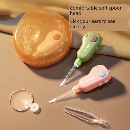 婴儿耳勺,婴儿专用夜光视觉耳勺,软头耳垢清洁器,儿童抠耳灯