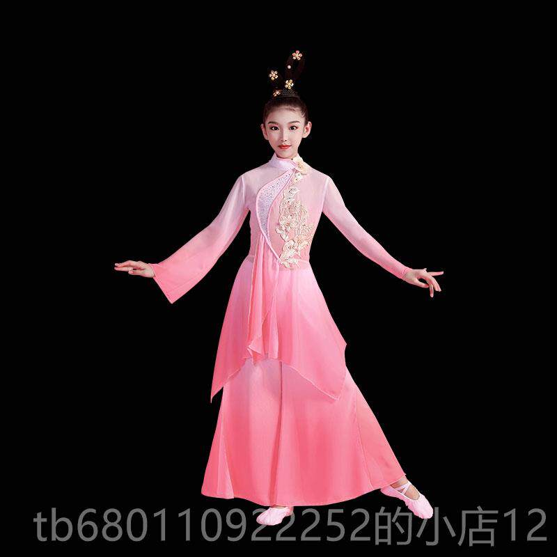 正品新出款秧儿童秧北歌服演服胶州歌女童东手绢扇子舞斗笠舞渔梦
