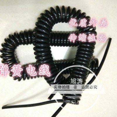 弹簧线 螺旋电缆 国标电源线3芯PU抗拉伸缩线3*1.5平方拉伸1-5米,电子/电工,护套线,淘宝优惠券,粉丝福利购,淘宝优惠卷