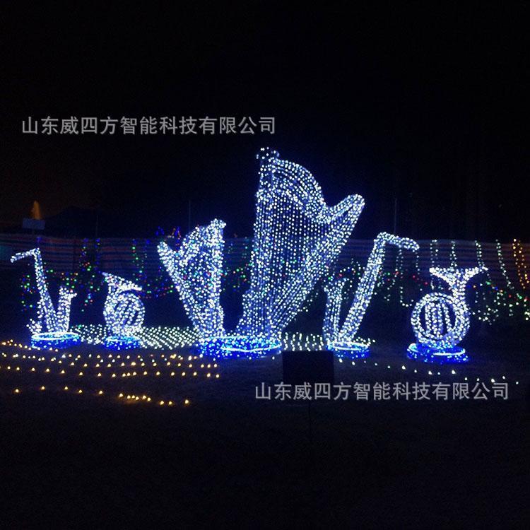 厂家定制LED彩灯灯串 户外公园七彩装饰灯串 网红打卡灯光节制作