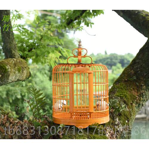 正品贵州老竹料鸟子笼文山笼画眉八哥鹩哥云南大圆号工竹制竹笼包