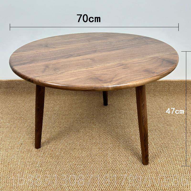 正品北美黑胡桃木几茶几实木小圆桌沙发角几客北欧简约边阳厅小桌