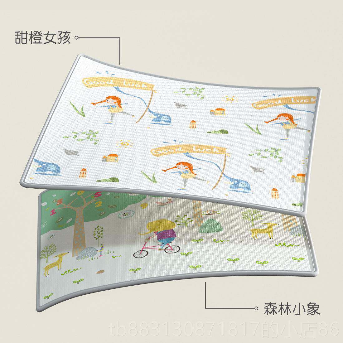 正品漫定龙爬Xpe宝行垫宝加厚环保宝宝爬行垫儿童地板垫无味游戏