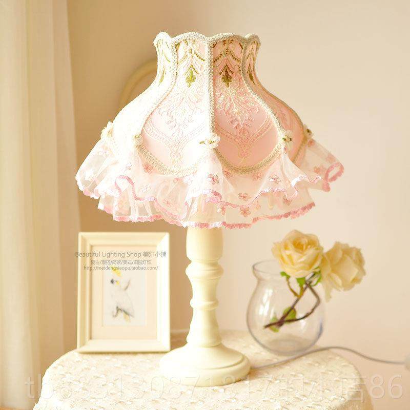 正品台灯 复古 蕾丝浪漫公主风 新 唯美清 浅色卧室床粉头 灯,家装灯饰光源,装饰台灯,淘宝优惠券,粉丝福利购,淘宝优惠卷