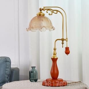 正品美式覆名宿台灯日怀旧玻璃中古v式书intage灯文艺房卧室床头