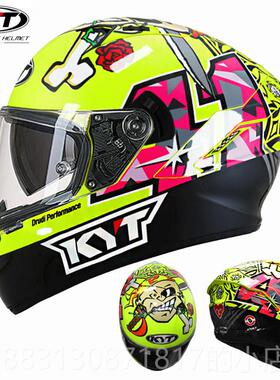 正品镜酷KYT全盔摩托车头盔男女士双跑盔个性机街车四季片轻便安