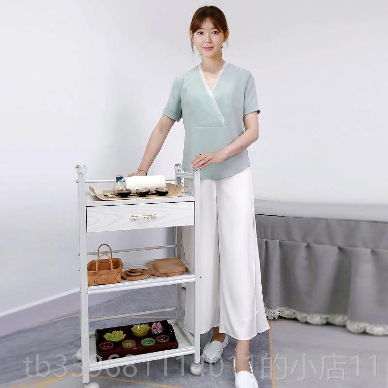 高档美容师工作女套装A夏皮肤管理美服养生SP中式美容院工装职妆