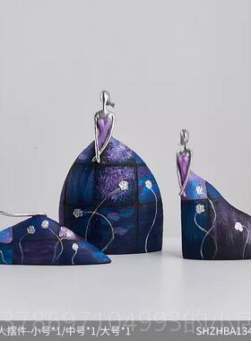 新款北抽象艺术摆件轻家奢厅居客玄关欧酒柜装饰品创意办公室桌面