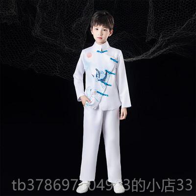 新款青少年服儿童古筝出中小学演生诗朗诵大合唱团歌六一表演服装