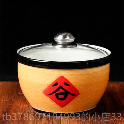 新款包色邮加厚字缸米缸水缸福特农家传统创意土陶瓷菜缸甜酒乐碗