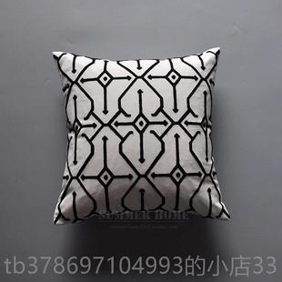 饰沙发靠套绣花靠垫拍 纳维亚垫i学n枕头袋现文民宿代装 新款 斯堪