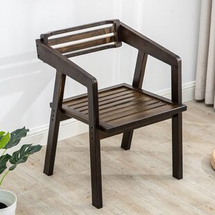 新中式楠竹实木靠背椅茶车茶桌专用复古椅子家用茶室小茶椅主人椅