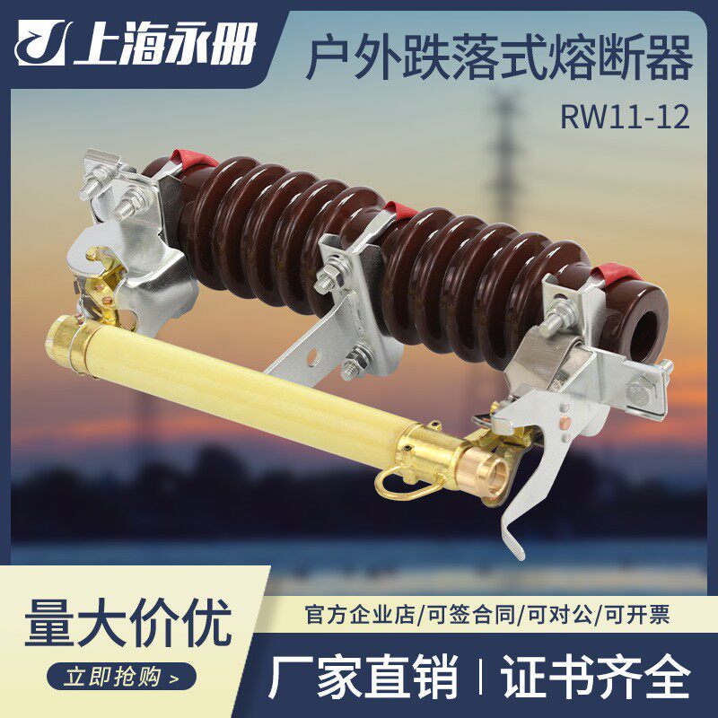 高压跌落式熔断器RW11-12/100A-200A令克开关10KV户外保险丝熔管