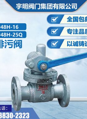宇明牌锅炉法兰排污阀P48H-16Q25Q高温蒸汽排污阀球墨铸铁DN2540
