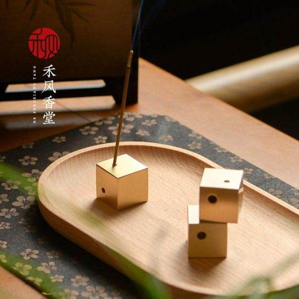 手工打磨黄铜四方实心线香香插 极简约现代创意多孔香炉藏香可用,家居饰品,香托/香盘/香座/香插,淘宝优惠券,粉丝福利购,淘宝优惠卷