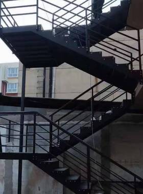 玻厂家生产室外双插璃楼梁梯OYU家用室内阁楼楼梯flot复式钢木楼