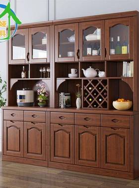 实木柜餐置TVM边柜客厅单靠墙柜厨房储物柜碗柜中面式收纳柜酒物