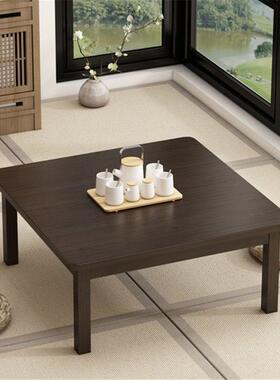 楠竹炕桌实木方桌正方形榻kz饭桌飘窗榻米小桌子家用上茶桌几矮床