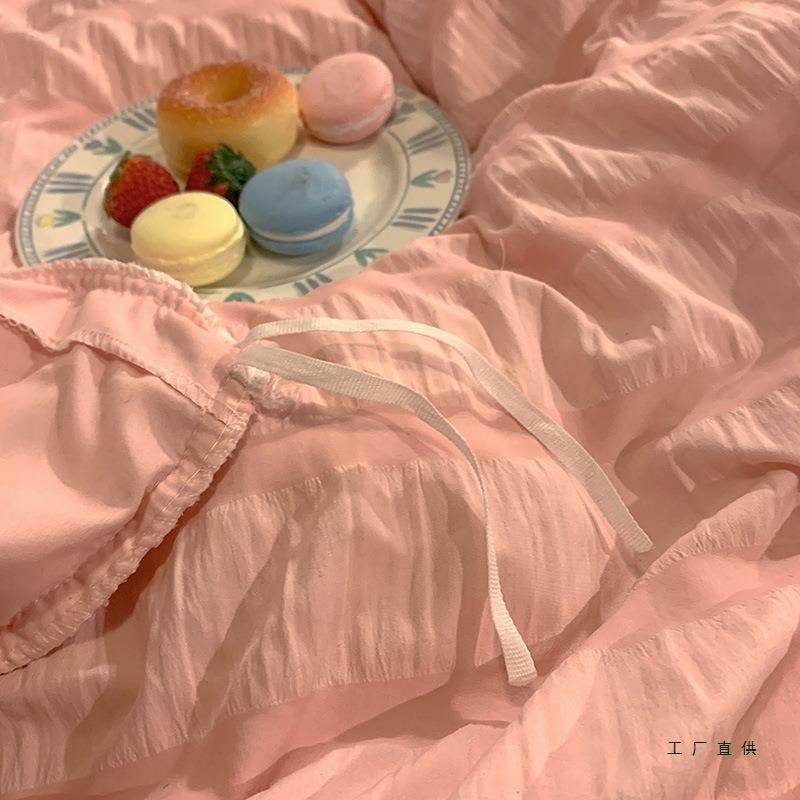 简公主纯色泡泡纱花边超约柔四件套韩版被套床舍裙床JAU单宿三风,鲜花速递/花卉仿真/绿植园艺,其它园艺用品,淘宝优惠券,粉丝福利购,淘宝优惠卷