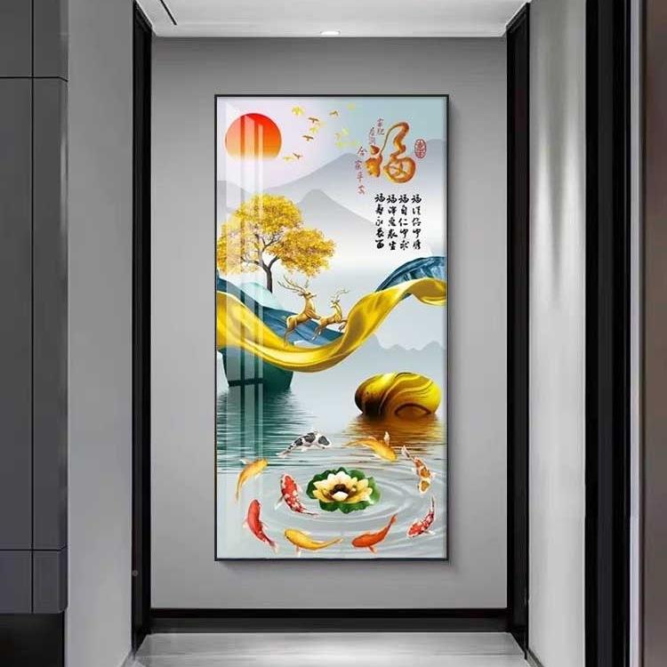 玄关饰画现代入简装约户正对进门道墙壁挂画2025年新款走廊过F97H