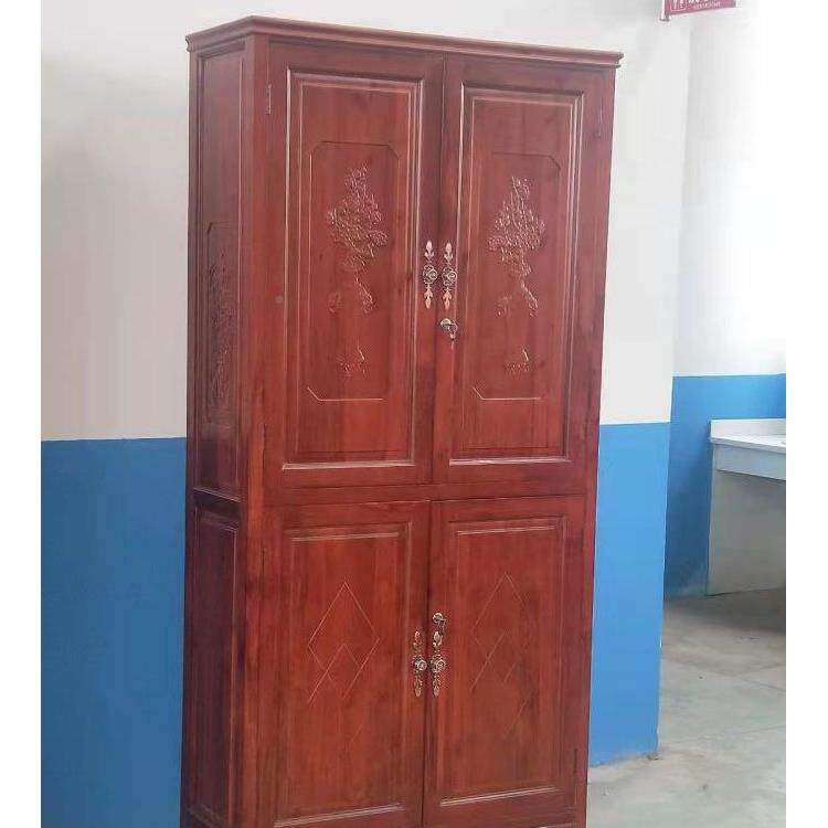 香樟木全樟EUT木实木原木式推拉滑移门三门整柜体衣柜衣中家具可