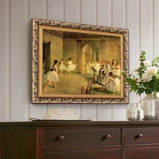 德加芭蕾蹈油舞画美式玄关装饰画舞艺术教室过道挂画ZHO经典人壁