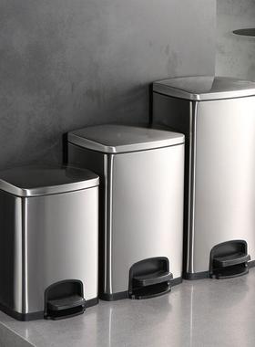 用厨房垃圾桶加家用不锈钢脚踏客商厅大容量带盖脚踩VAS卫式生间