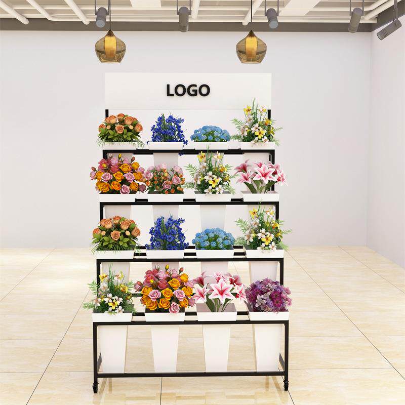 轻奢可动铁艺花架花店多阳台层48954花桶架约庭院架室内婚简庆展