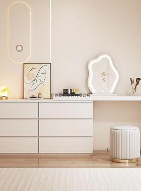 柜伸卧室妆简约梳妆YYR台斗柜一体梳妆小户型轻奢床尾柜可缩化桌