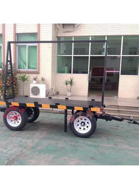 2无小型双牵平板XZH吨引拖车动力牵引全挂车