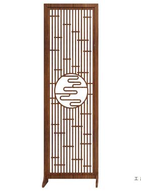 中式约现代屏风断简折叠客厅镂ABL简空玄关墙移动折隔屏办易公室