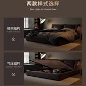 意式 轻主卧大床婚现代简卧约帆船软包齐边床床QCL主奢双人床