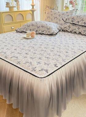 Y厚2G通新遮丑加夹棉防滑床KLQ裙单件床盖四季用床单防款尘床垫罩