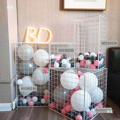 服窗装店橱网格架设网红店铺装房间饰BYM海洋球立方体摆铁艺拍摄