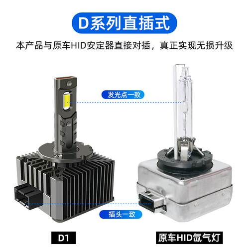 新款直插式D系列LEDD汽车大灯D1SD2D3SD1SD2S4SD5SD8SS超亮前照灯