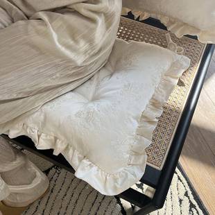 6z1福笙F77J88ST宫玫荷叶边绑带座瑰垫法廷式 餐椅坐垫办公室屁股