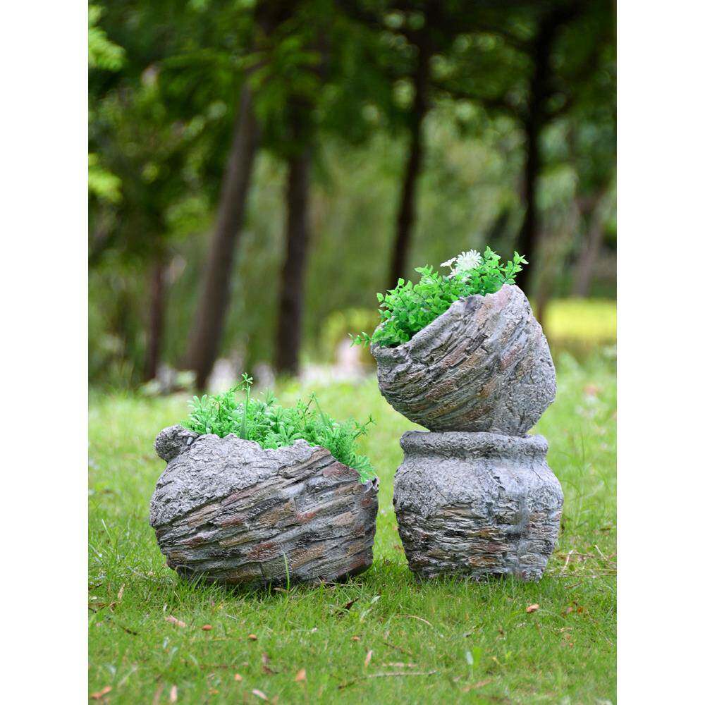 户外物花园庭院植物盆创意复古动花XLU盆阳台装饰别墅景栽观布置