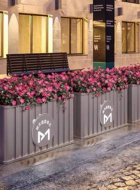 户外锈不钢花箱组市合市道路售楼部政花槽城广场54545景观花池花