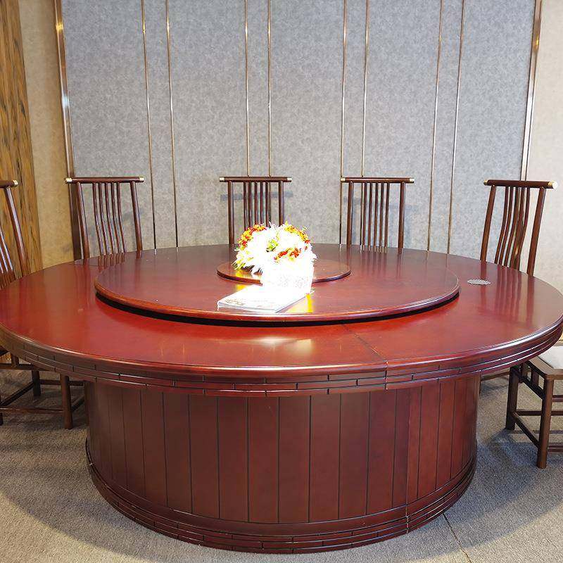 睿酒店欧大式餐家具宸饭店餐桌电动桌酒店圆桌中式CR34大餐桌