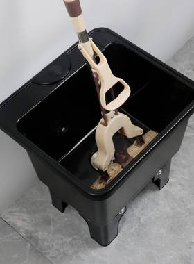 拖把家用阳台450卫生间脚塑拖把水池池槽可移动料高拖把布洗墩布